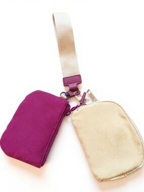 Dual pouch wristlet hot pink/light pink Brand new